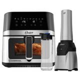 Kit Fritadeira Diamondtech 7,5l E Blender Power Inox 2 Jarras Oster 220v