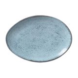 Prato Sobremesa 22cm Oval Orgânico Breeze Azul Porto Brasil