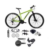 Bicicleta Aro 29 Absolute Nero 5 Câmbios Shimano Deore E Altus 27v Freio Hidraulico Garfo C/trava -verde Tam.19