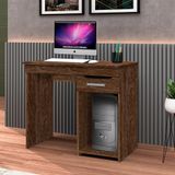 Mesa Escrivaninha Para Computador Quenia 90cm Com 1 Gaveta - Imbuia