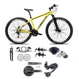 Bicicleta Aro 29 Absolute Nero 5 Câmbios Shimano Deore E Altus 27v Freio Hidraulico Garfo C/trava -amarelo Tam.15