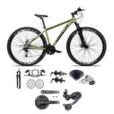 Bicicleta Aro 29 Absolute Nero 5 Câmbios Shimano Deore E Altus 27v Freio Hidraulico Garfo C/trava -oliva Tam.19