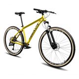Bicicleta Aro 29 Absolute Nero 5 Aluminio 12v Garfo C/trava K7 Freios Hidráulicos Kit 1x12 Pneu C/faixa - Amarelo Tam.21