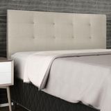 Cabeceira Estofada Cama Box Queen 160 Cm Cancún Suede Bege