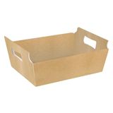 Cesta Presente 18x13x7,5cm Papel Cartão Kraft Pardo Tam P