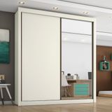 Guarda Roupa Solteiro Espelho 2 Portas 4 Gavetas Zurique Móveis Europa