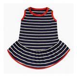 Vestido Babado Listrado Para Cães E Gatos Tamanho P Petpuf