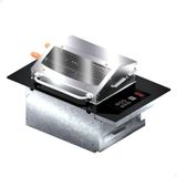 Churrasqueira Cooktop Elétrica Digital De Embutir Saro 79x48x32cm Acabamento Em Inox 220v Ched22
