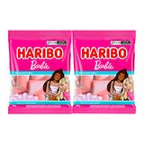 Kit 2 Marshmallows Haribo Barbie Sabor Morango 60g