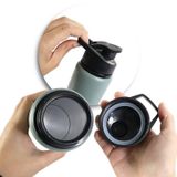 Garrafa De Água Verde Squeeze De Alumínio 600ml Com Alça