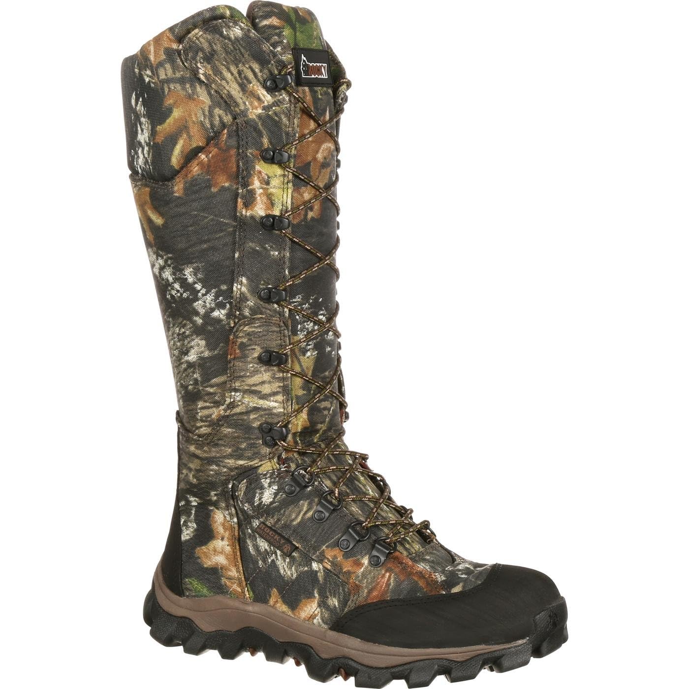 Bota De Cobra Rocky Lynx Impermeável Mossy Oak Break Up, Tamanho 11