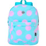 Mochila De Costas Feminina Juvenil Básica Bolinhas Cor:verde