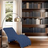 Recamier Divã Espreguiçadeira Para Sala Cliníca Elisa Suede Azul Marinho