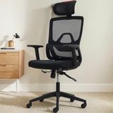 Cadeira De Escritório Lombar C Ajustes Ergonômica Preta Nr17