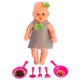 Boneca Faz Comidinha Papinha Babidu Com Panelas E Acessorios