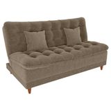 Sofa Cama 2 Lugares 185 Cm Duda Tecido Boucle F498 Milani Store Marrom