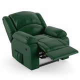 Poltrona Do Papai Reclinável Pietra Power Elétrica Massagem Fh9 Pu Verde Musgo - Mpozenato