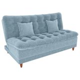 Sofa Cama 2 Lugares 185 Cm Duda Tecido Boucle F495 Milani Store Azul