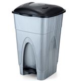 Lixeira 7,5 Lts Cinza Com Pedal E Tampa Compacta, Resistente