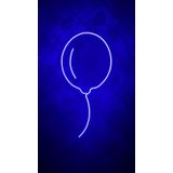 Painel Led Neon Balão Azul P/decoração Aniversário 57cm