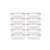 Conjunto 10 Potes 370ml Vidro Hermético 4 Travas Forno