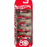 Kit 5 Carrinhos Hot Wheels 80º Aniversário Die Cast Car