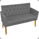 Namoradeira Decorativa Para Sala Recepção Manicure Consultório Escritório Nina Capitonê Suede