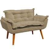 Kit Namoradeira Decorativa + 2 Poltronas Para Sala Recepção Manicure Consultório Alice Suede