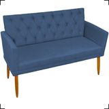 Namoradeira Decorativa Para Sala Recepção Manicure Consultório Escritório Nina Capitonê Suede