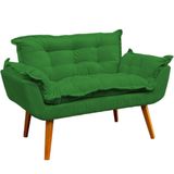 Kit Namoradeira Decorativa + 2 Poltronas Para Sala Recepção Manicure Consultório Alice Suede