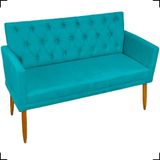 Namoradeira Decorativa Para Sala Recepção Manicure Consultório Escritório Nina Capitonê Suede