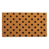 Capacho Fibra De Coco Estampado 25 Bege-preto 0,33x0,60m