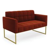 Namoradeira E Poltrona Industrial Dourado Elisa Bouclê D03 - D?rossi Cor Terra