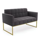 Namoradeira E Poltrona Industrial Dourado Elisa Bouclê D03 - D?rossi Cor Grafite