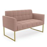 Namoradeira E Poltrona Industrial Dourado Elisa Bouclê D03 - D?rossi Cor Rose