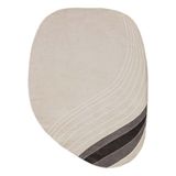 Tapete Sala Turco Waves 06 Bege-cinza 3,00x4,00m Orgânico Edantex