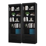 (2 Unid) Livreiro Preto Fosco (3420.37)