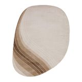 Tapete Sala Turco Waves 05 Bege-marrom 2,50x3,00m Orgânico Edantex