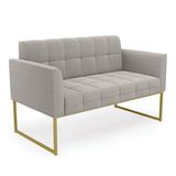 Namoradeira E Poltrona Industrial Dourado Elisa Bouclê D03 - D?rossi Cor Cinza