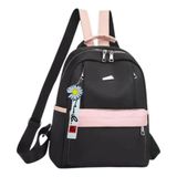 Mochila Bolsa Casual Feminina Mulher Escolar Faculdade Passeio Com O Chaveiro Preto
