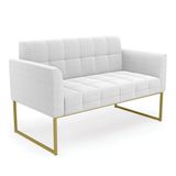Namoradeira E Poltrona Industrial Dourado Elisa Bouclê D03 - D?rossi Cor Off White