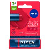 Hidratante Labial Nivea Hidra Color 3 Em 1 Fps 30 Vermelho 4,8g