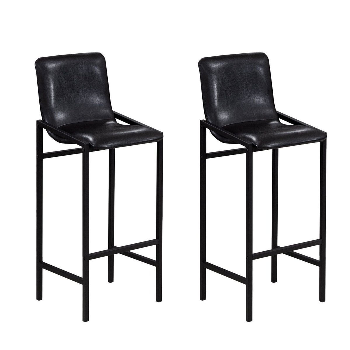 Kit 2 Banquetas Para Sala De Jantar Estofadas Premium Preto Fosco