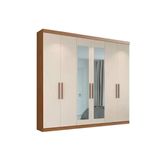 Guarda Roupa Casal 6 Portas (2 C/ Espelho) E 2 Gavetas Ph1707 Carvalho Vermontt/off White - Herval