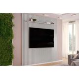 Painel Home P/ Tv Até 85 Pol Pratic Ripado C/ 1 Prateleira 250x240cm Bali - Dj Móveis