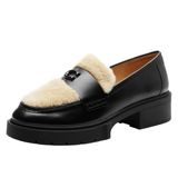 Sapatos Coach Leah Platform Loafer Feminino Preto/natural Tamanho 8