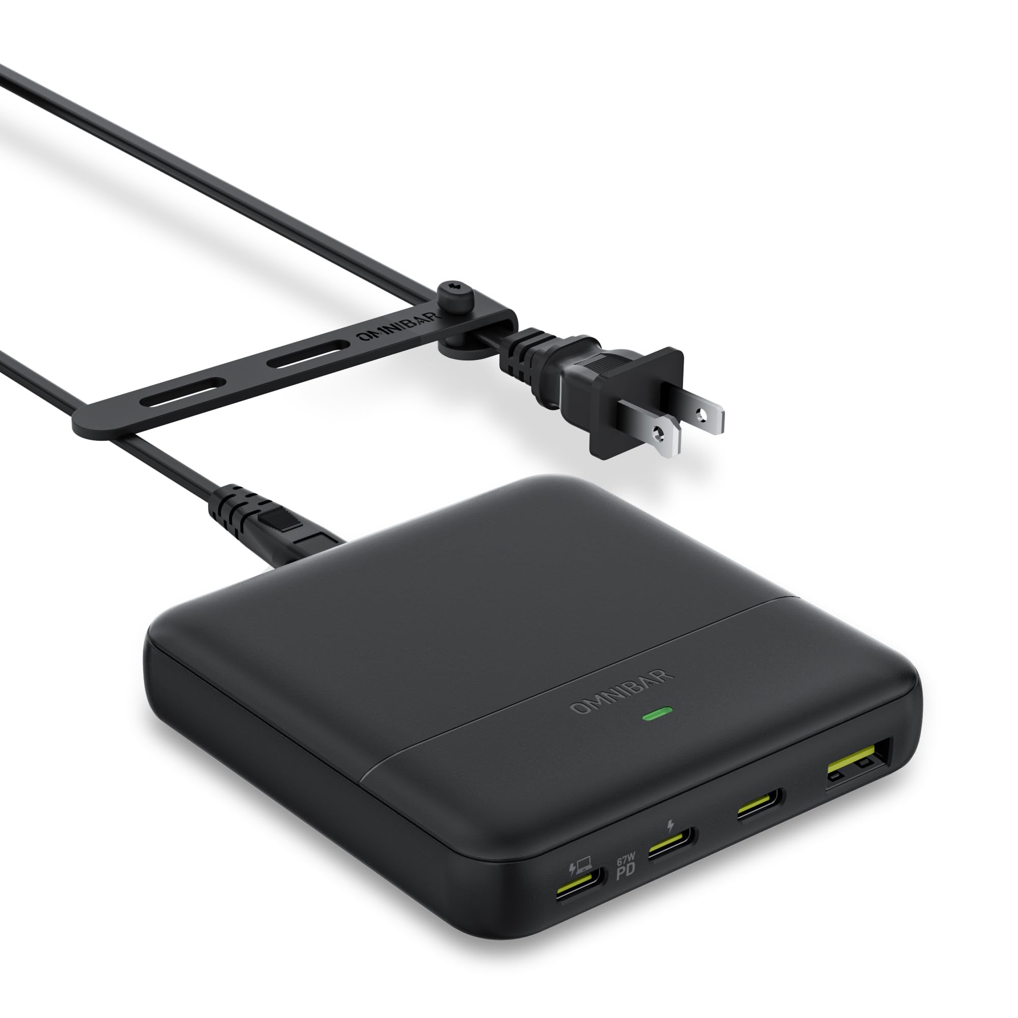 Estação De Carregamento Omnibar 67w 4 Portas Slim Gan Usb-c Chg67a