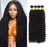 Pacotes De Cabelo Cuzuzu 12a Deep Wave 45-60cm 4 Pacotes 100% Virgens