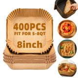 Forros De Fritadeira Air Fryer Descartáveis Lyholkeer 400 Unidades De Papel Vegetal