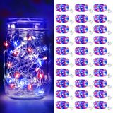 Pacote Fairy Lights Btfarm 4 De Julho Patriotic 30, 7 Pés E 20 Led